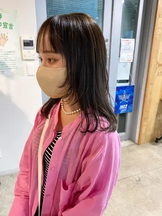 ミディアム カラー レイヤー/髪質改善 渡邉【日吉美容室】のヘアスタイル