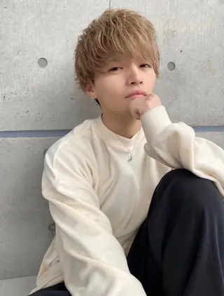 ショート カラー パーマ 【メンズ特化】 笹目純のヘアスタイル