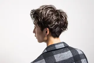 メンズ ショート カラー パーマ Ash 武蔵小杉店のヘアスタイル