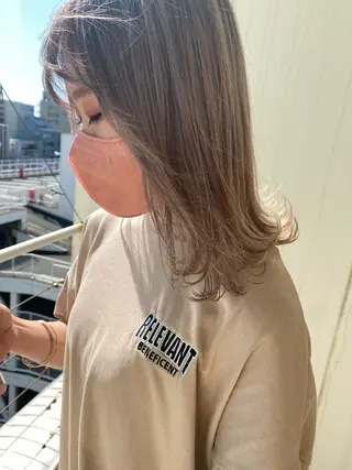 セミロング カラー 暖色レイヤー 🥀REIRIのヘアスタイル