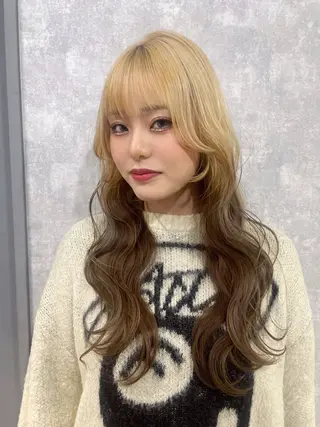 ロング カラー ヘアアレンジ 透明感カラー/推しカ ラー☁️JURAのヘアスタイル