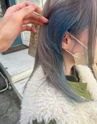 セミロング カラー 原宿サロン代表 デザインカラー伊藤卓のヘアスタイル