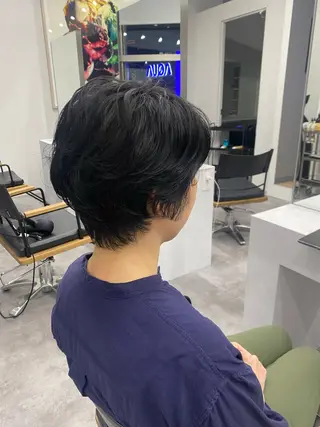 ショート カラー パーマ ヘアアレンジ レイヤー/メンズ🥑 マエダアズミ🥑のヘアスタイル