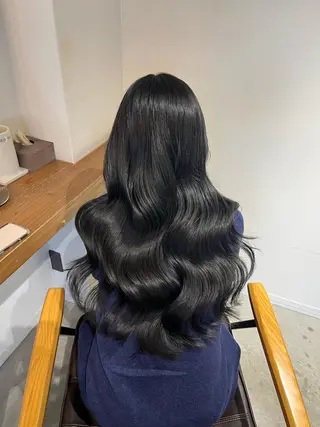 ロング 塩川ももこ/ 縮毛矯正/ヘアセットのヘアスタイル