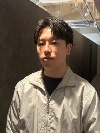 ショート パーマ メンズ 金山駅前/メンズ パーマ/真柄 恒輝のヘアスタイル