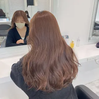 セミロング カラー ✨透明感、艶髪ヘア✨ 韓国ヘア特化💖のヘアスタイル