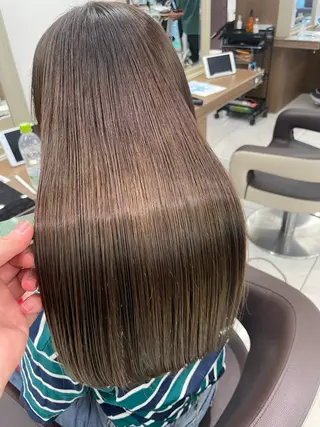 ロング パーマ 福島成美/髪質改善 縮毛矯正/カラーのヘアスタイル