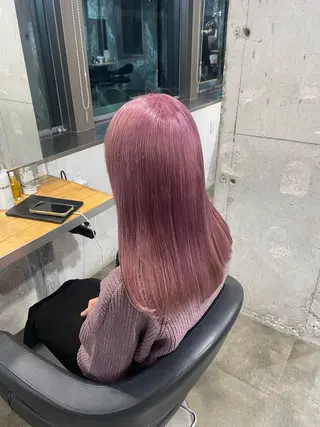 セミロング カラー ハイトーン 横浜💞ミオのヘアスタイル