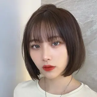 ショート ボブ・レイヤー・縮毛 くびれボブ・内藤康太のヘアスタイル