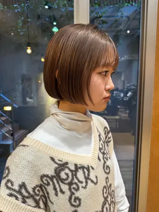 ショート カラー ボブ/ショート 吉田竣のヘアスタイル