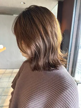 セミロング カラー 似合わせ松本 容政のヘアスタイル