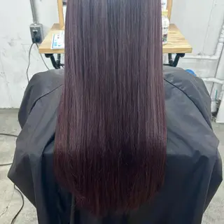 ロング カラー あやめ🪽 オリーブ/ハイトーンのヘアスタイル