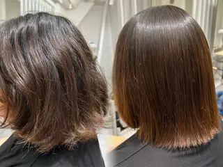 ミディアム 結べるくびれボブ/透 明感カラーtaigaのヘアスタイル
