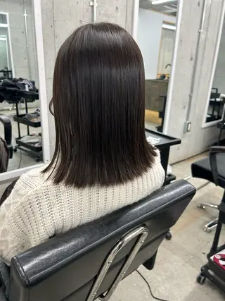 ミディアム カラー まつお りかのヘアスタイル