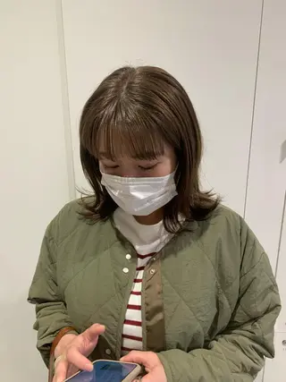 ミディアム カラー bob/ aoiのヘアスタイル