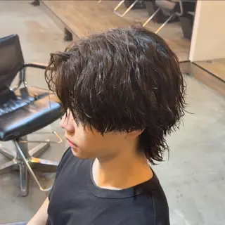 ミディアム パーマ センターパート職人 店長/TSUBASAのヘアスタイル