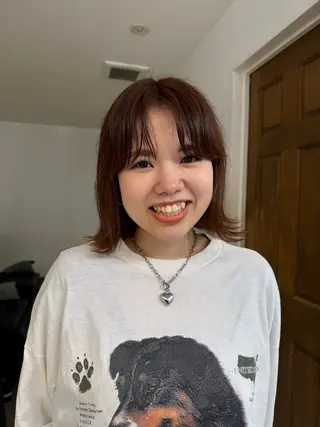 ミディアム パーマ 井出 海月のヘアスタイル