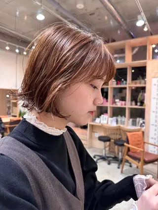 ショート ボブ/レイヤー/ニュ アンスパーマ/小夏のヘアスタイル