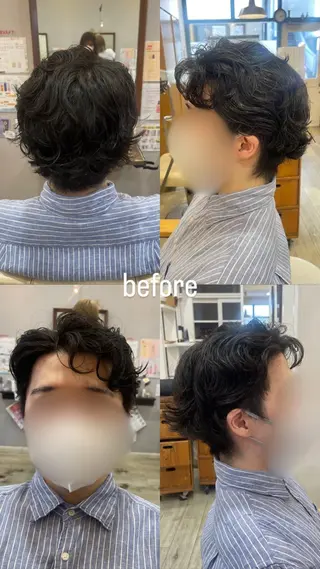 ミディアム メンズ ブルースタイル戸越銀座店所属・オオキ カナ♡のヘアスタイル