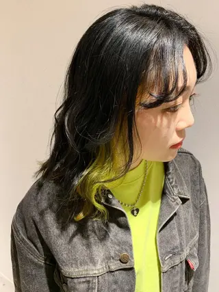 セミロング カラー ハイトーン/ウルフ /小澤凌祐🦕のヘアスタイル