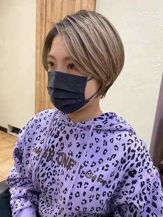 ショート カラー ショートカット パーマ石井のヘアスタイル