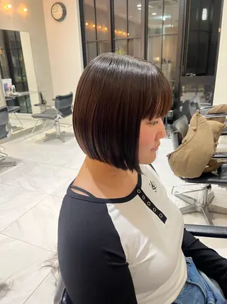 ショート ナミ🩶暗髪/暖色 ❤️/透明感/縮毛のヘアスタイル