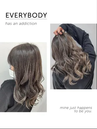 ロング カラー ヘアアレンジ 🩶ハイライトカラー 🩶ASH西葛西鈴木のヘアスタイル