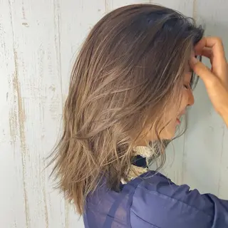 ミディアム カラー 髪質改善/縮毛矯正/ 似合わせ/山口大輝のヘアスタイル