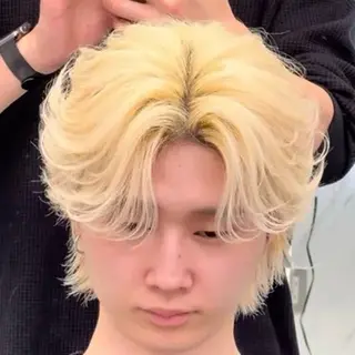 ミディアム カラー パーマ メンズ MEN'S HAIR SENSE 渋谷宇田川交番前 【メンズヘア センス 】所属・♥️モテ髪美容師♠️ REIのヘアスタイル