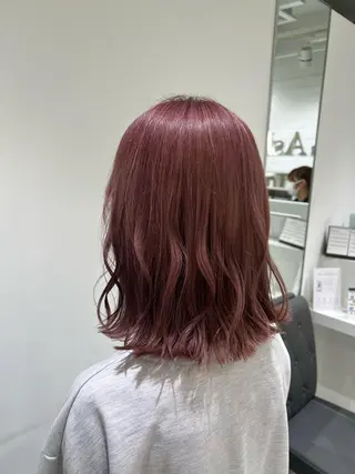 ミディアム カラー 【暖色カラー特化】 中山由梨のヘアスタイル