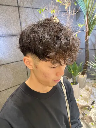 ショート パーマ メンズ 酸スト/フェザー パーマ/三谷海斗のヘアスタイル