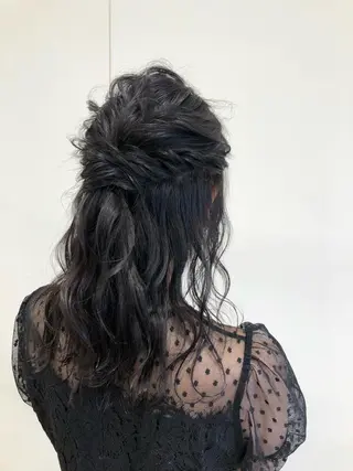 ミディアム ヘアアレンジ KANAMI日暮里 韓国ヘア・メイクのヘアスタイル