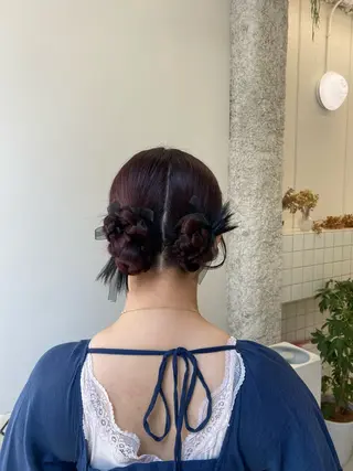 カラー ヘアアレンジ NIKO/名古屋/ 伏見/花屋併設のヘアスタイル