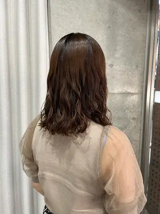 セミロング パーマ ロングパーマ木村 ボブパーマのヘアスタイル