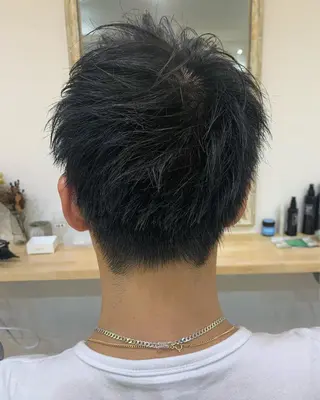 メンズ レイヤーカット・ 縮毛矯正 星野のヘアスタイル