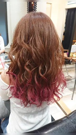 ロング カラー ACROあべの店所属・艶カラー/インナー /グラデ/大西小百合のヘアスタイル