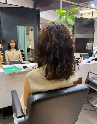 ミディアム パーマ ROBBY所属・松井美樹/似合わせ ガーリー・韓国のヘアスタイル