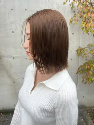 ショート カラー yuuka/ボブ/ダ ブルカラー/髪質改善のヘアスタイル