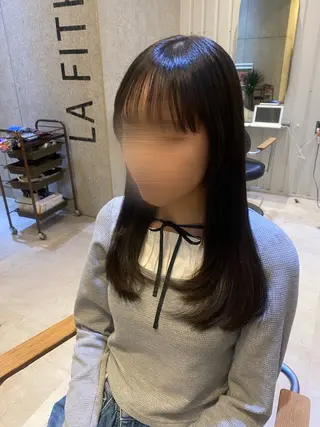 セミロング カラー ヘアアレンジ 髪質改善＆トリートメント over hair所沢店所属・韓国風/レイヤー/ 𝑵𝒂𝒏𝒂🩶のヘアスタイル
