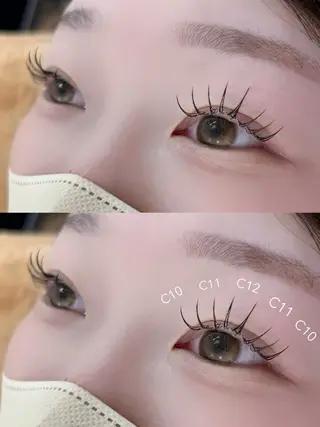 マツエク・マツパ LUNELLA☾ ໋ SANKAのマツエク・マツパデザイン