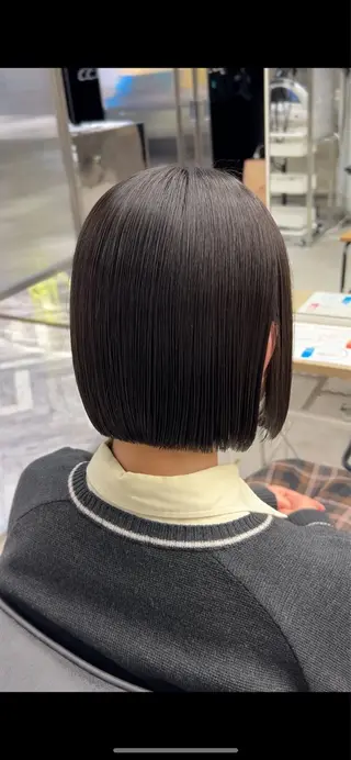 ミディアム パーマ 冬っぽカラー/ マツエク/ゆきなのマツエク・マツパデザイン