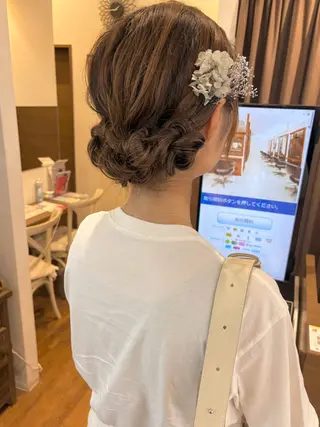セミロング ヘアアレンジ アレンジ＆ショート 💙YUKINOのヘアスタイル