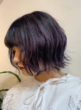 ショート カラー パーマ 長瀬遥姫❁⃘笹塚 インナーカラーのヘアスタイル