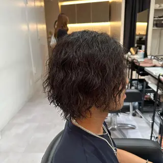 ショート 髪質改善× ハイライト溝江のヘアスタイル