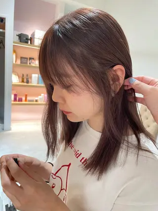 ミディアム カラー noa ☪︎のヘアスタイル