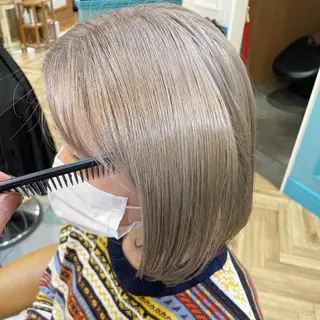 ショート カラー 縮毛/ショート/ ボブ/レイヤー/小原のヘアスタイル