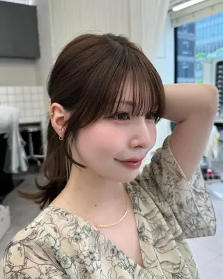 セミロング 映える顔まわり/前髪 特化 💗 ユキマのヘアスタイル