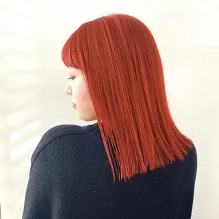 ミディアム カラー ANNA /艶髪/ハイトーンのヘアスタイル
