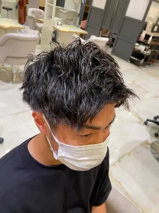 ショート パーマ メンズ CIEL天六店 三上春のヘアスタイル