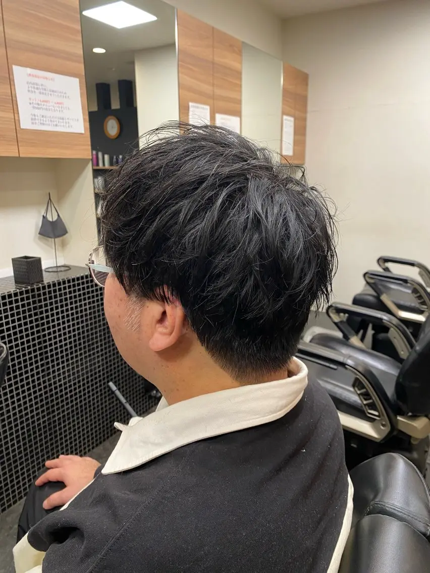 ショート メンズ メンズパーマモデル 大募集中のヘアスタイル
